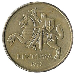 Lithuania. 1997. 50 centu. Nickel Brass. XF. 6.01g. KM108. C128. RI.6