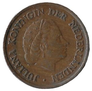 Netherlands. 1957. 5 Cents - Juliana. Bronze. XF. 3.52g. KM181. C137. RI.3