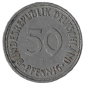 West Germany. 1950. 50 Pfennigs Bank of German States. Copper-Nickel. VF. 3.43g. KM104. C138. RI.4