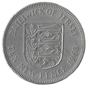 Jersey. 1968. 10 New Pence - Elizabeth II 2nd portrait. Copper-Nickel. AU. 11.16g. KM33. C149. RI.6