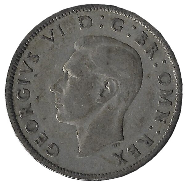 United Kingdom. 1945. 2 Shillings - George VI with 'IND:IMP'. Silver (.500). XF. 11.10g. KM855. C142. RI.5