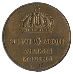 Sweden. 1960. 5 Öre - Gustaf VI Adolf. Bronze. XF. 8.00g. KM822. C145. RI.4