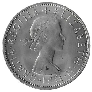 United Kingdom. 1967. ½ Crown - Elizabeth II 1st portrait; no 'BRITT:OMN'. Copper-Nickel. AU. 14.42g. KM907. C151. RI.4