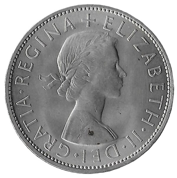 United Kingdom. 1967. ½ Crown - Elizabeth II 1st portrait; no 'BRITT:OMN'. Copper-Nickel. AU. 14.42g. KM907. C151. RI.4