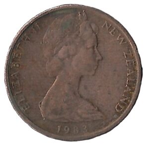 New Zealand. 1983. 1 Cent - Elizabeth II 2nd portrait. Bronze. VF. 2.09g. KM31. C152. RI.4