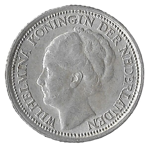 Netherlands. 1939. 10 Cents - Wilhelmina. Silver (.640). Unc. 1.39g. KM163. C154. RI.5