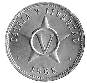 Cuba. 1968. 5 Centavos Patria y Libertad. Aluminium. Unc. 1.49g. KM34. C153. RI.5