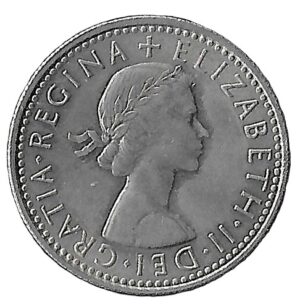 United Kingdom. 1967. 6 Pence - Elizabeth II 1st portrait; no 'BRITT:OMN'. Copper-Nickel.XF. 2.83g. KM903. C164. RI.3