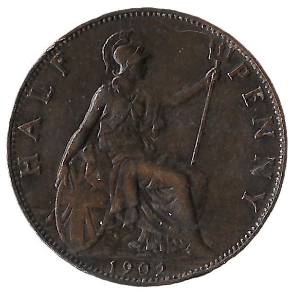 United Kingdom. 1902. ½ Penny - Edward VII. Bronze. XF. 5.63g. KM793. C161. RI.5