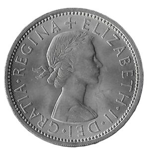 United Kingdom. 1967. 2 Shillings - Elizabeth II 1st portrait; no 'BRITT:OMN'. Copper-Nickel. AU. 11.16g. KM906. C171. RI.3