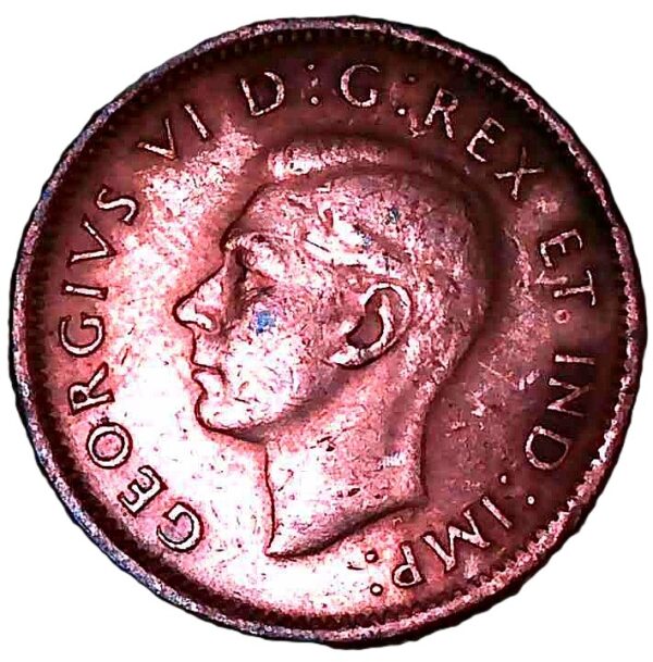 Canada. 1943. 1 Cent - George VI with ET IND:IMP:. Bronze. Unc. 3.22g. KM32. C175. RI.3