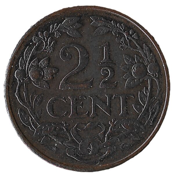 Netherlands. 1929. 2½ Cents Type III. Bronze. XF. 4.04g. KM150. C234. RI.7