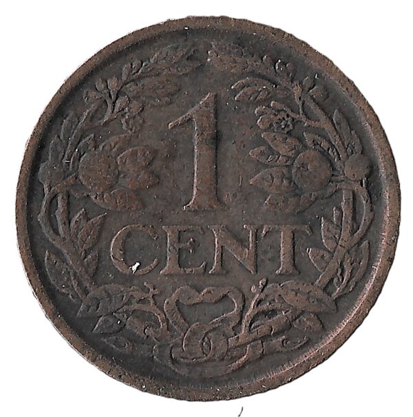 Netherlands. 1940. 1 Cent - Wilhelmina. Bronze. XF. 2.49g. KM152. C228. RI.4