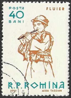 Romania. 1961 Musical Instruments. 40B. Cancelled. Mi1999