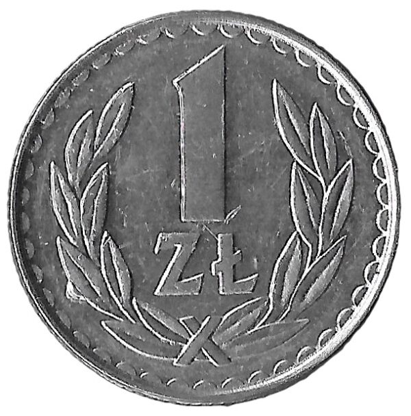 Poland. 1982. 1 Zloty large type; large date. Aluminium. AU. 2.17g. Y49.1. C239. RI.4