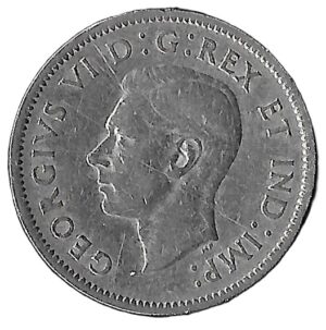 Canada. 1942. 5 Cents - George VI. Nickel. Au. 4.54g. KM33. C248. RI.5