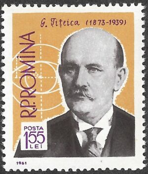 Romania. 1961 Scientists. Gheorghe Tjeica. 1.55L. MNH. Mi1961