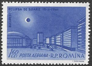 Romania. 1961 Airmail - Total Solar Eclipse. 1.60L. MNH. Mi1991