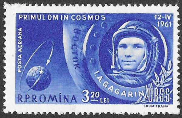 Romania. 1961 Yuri Gagarin, 1934-1968. 3.20L. MNH. Mi1963