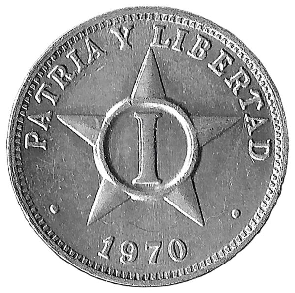 Cuba. 1970. 1 Centavo Patria y Libertad. Aluminium. Unc. 0.78g. KM33.1. C242. RI.6