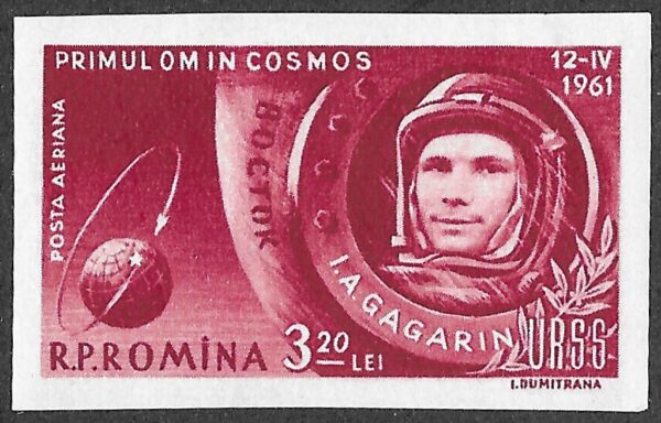 Romania. 1961 Yuri Gagarin, 1934-1968. 3.20L. MNH. Mi1964