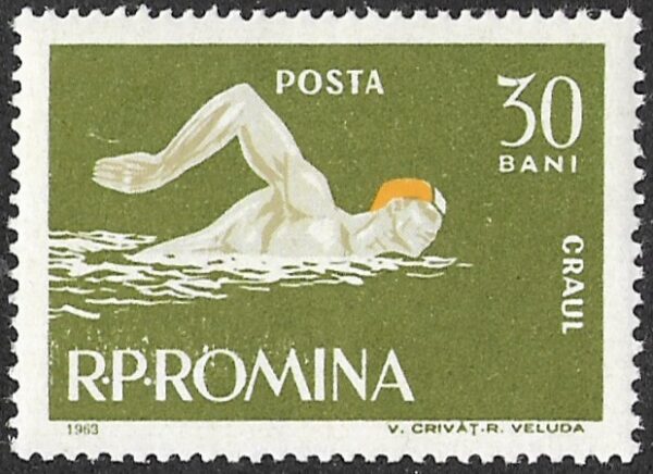 Romania. 1963 Water Sports. 30B. MNH. Mi2154