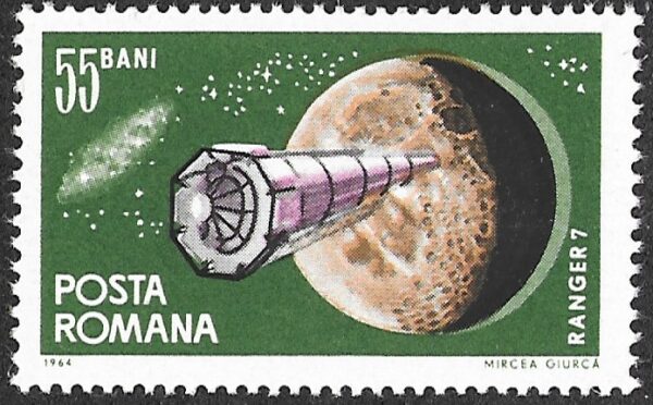 Romania. 1965 Space - Satellites and Moon Research. 55B. MNH. Mi2371