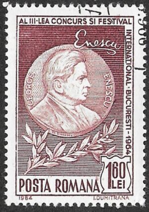 Romania. 1964 International Music Competition "George Enescu". 1.60L. Cancelled. Mi2328