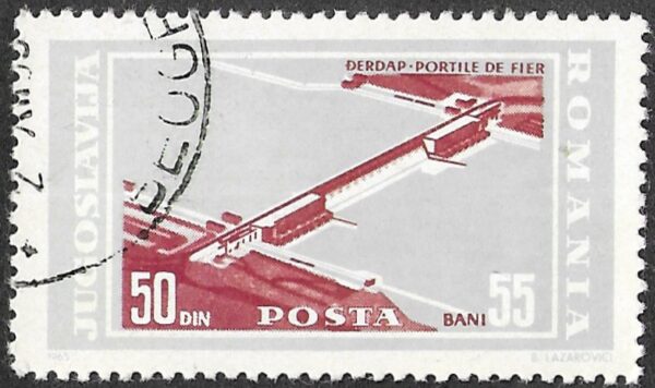 Romania. 1965 Building of Hydro Energy and Navigation System "Djerdap" on Danube - Joint Issue with Yugoslavia. 55B. Cancelled. Mi2404