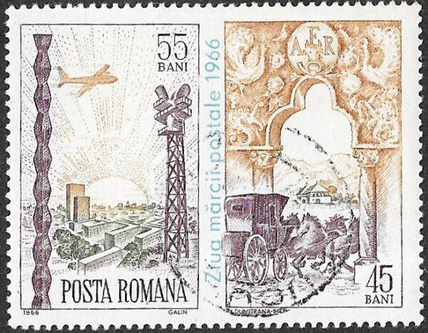 Romania. 1966 Stamp Day & Stamp Exhibition "NATIONALA '66". 55B. Cancelled. Mi2552