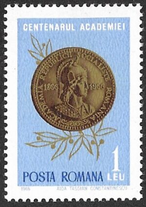 Romania. 1966 The 100th Anniversary of the Romanian Academy of Science. 1L. MNH. Mi2542