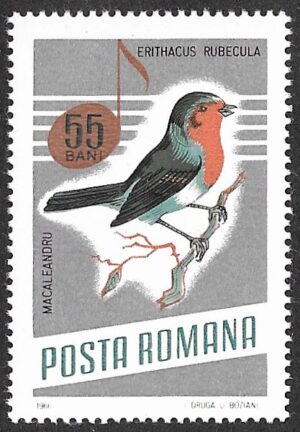 Romania. 1966 Songbirds. 55B. MNH. Mi2504
