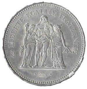 France. 1978. 50 Francs Hercule Piefort. Silver (.925). 29.95g. Au. KM941. C368. RI.4