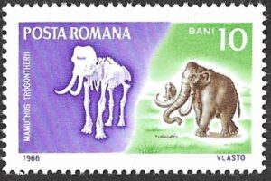 Romania. 1966 Prehistoric Animals. 10B. MNH. Mi2554