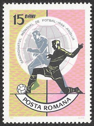 Romania. 1966 Football World Cup - England. 15B. MNH. Mi2495