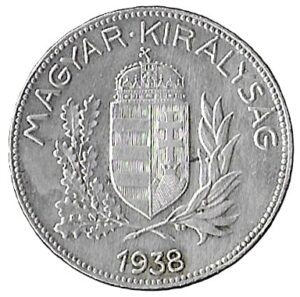 Hungary. 1938. 1 Pengő - Miklós Horthy. Silver (.640). 5.00g. AU. KM510. C380. RI.10