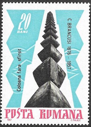 Romania. 1967 The 10th Anniversary of the Death of Constantin Brancusi. 20B. MNH. Mi2584