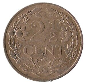 Netherlands. 1941. 2½ Cents Type III. Bronze. 4.01g. XF. KM150. C389. RI.7