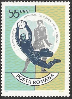 Romania. 1966 Football World Cup - England. 55B. MNH. Mi2496