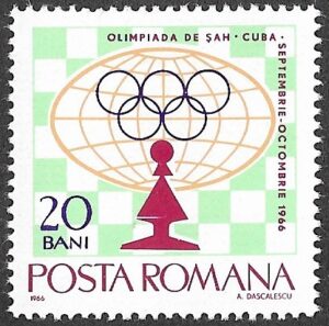 Romania. 1966 Chess Olympics, Havanna. 20B. MNH. Mi2478