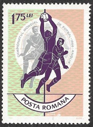 Romania. 1966 Football World Cup - England. 1.75L. MNH. Mi2497