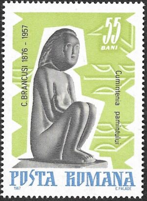 Romania. 1967 The 10th Anniversary of the Death of Constantin Brancusi. 55B. MNH. Mi2586