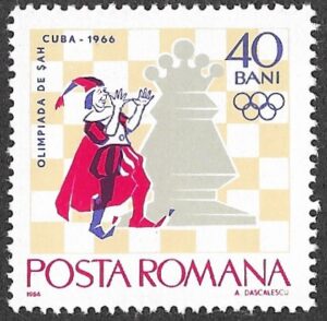 Romania. 1966 Chess Olympics, Havanna. 40B. MNH. Mi2479