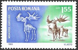 Romania. 1966 Prehistoric Animals. 1.55L. MNH. Mi2557
