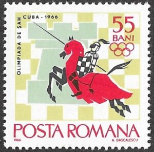 Romania. 1966 Chess Olympics, Havanna. 55B. MNH. Mi2480