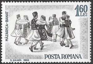 Romania. 1966 Folk Dance. 1.60L. MNH. Mi2491