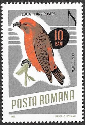 Romania. 1966 Songbirds. 10B. MNH. Mi2501