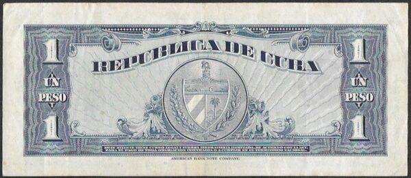 Cuba. 1960. 1 peso. XF. P77. B37. RI.33