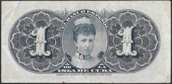 Cuba. 1896. 1 peso. AU. P77. B38. RI.26