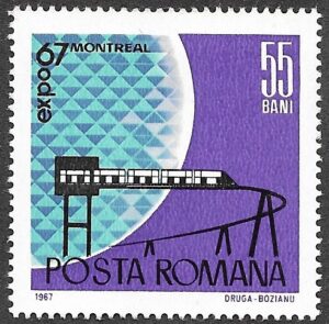 Romania. 1967 World Exhibition "expo 67" - Montreal, Canada. 55B. MH. Mi 2635